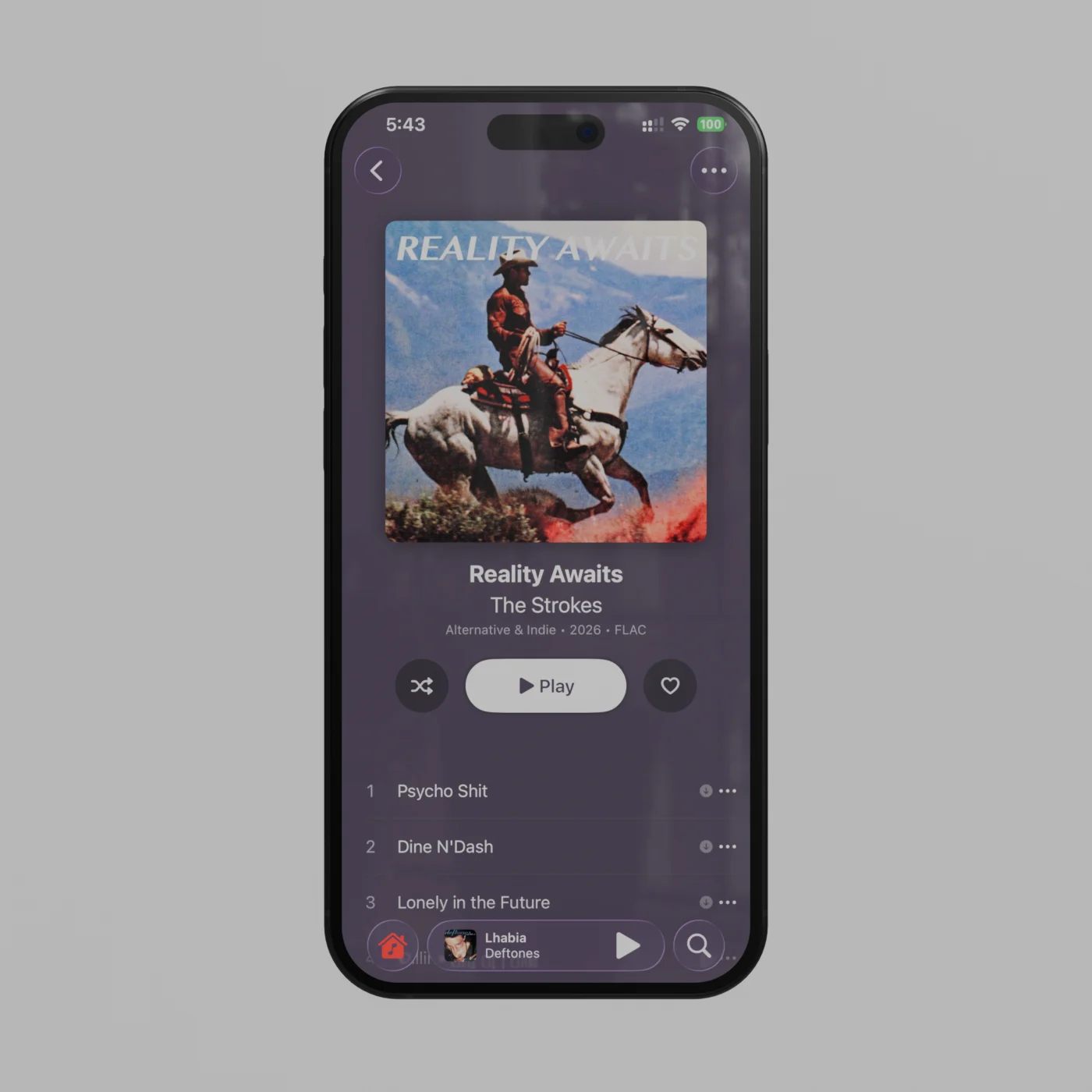 Blender render of the iPhone mockup on a dark background